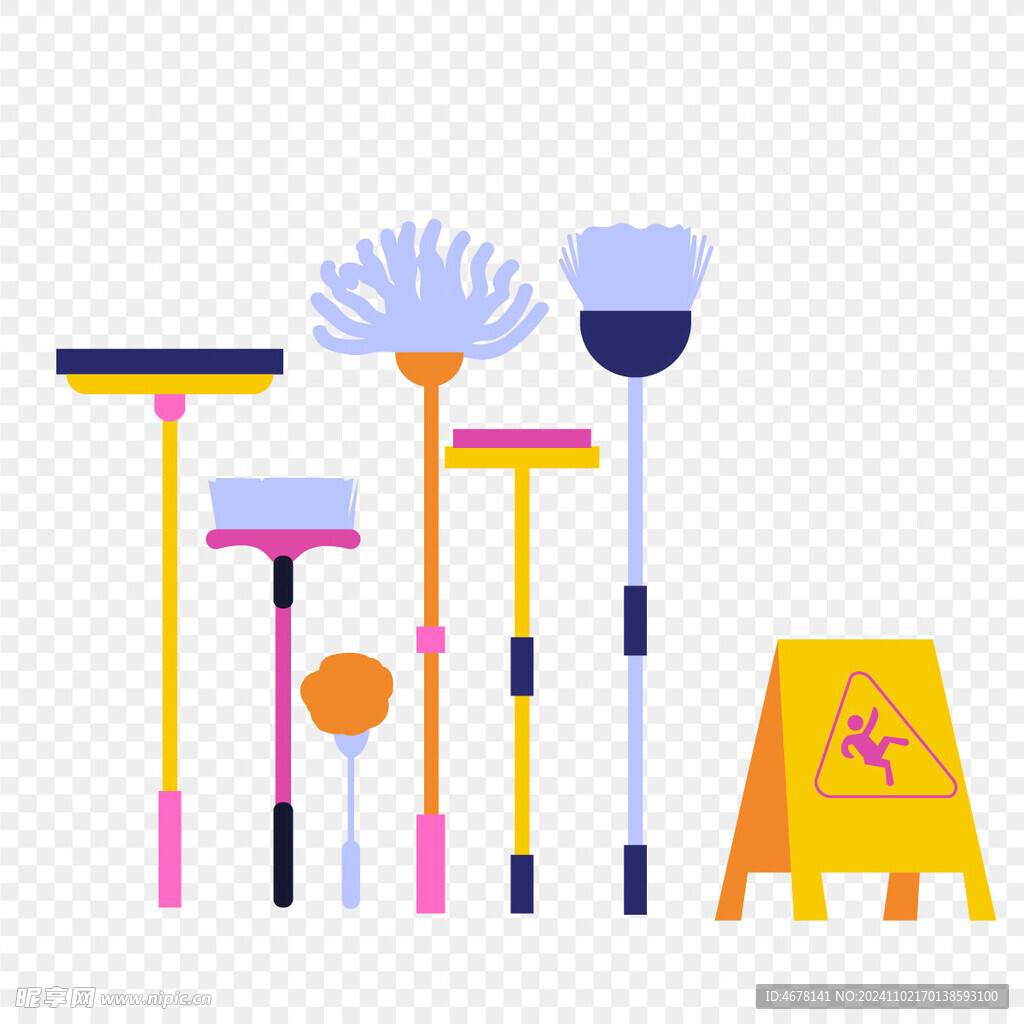 清洁工具插画