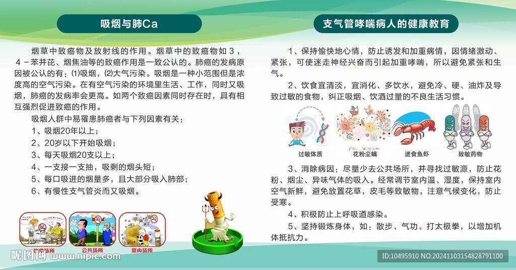 吸烟支气管哮喘健康宣传
