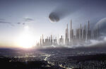 科幻星球创意背景