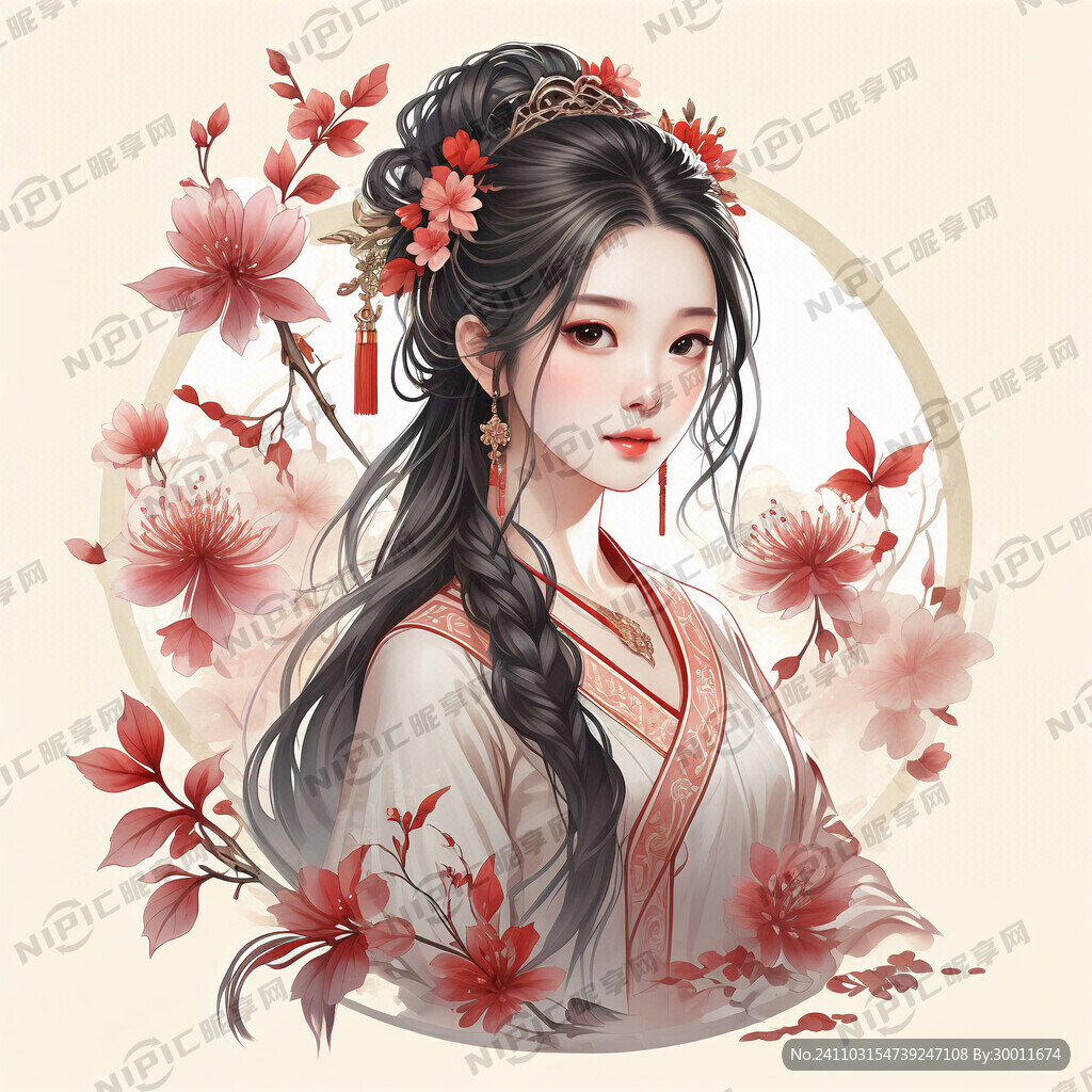 古风 女 简单 标志