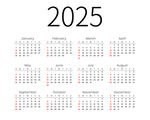 2025年日历