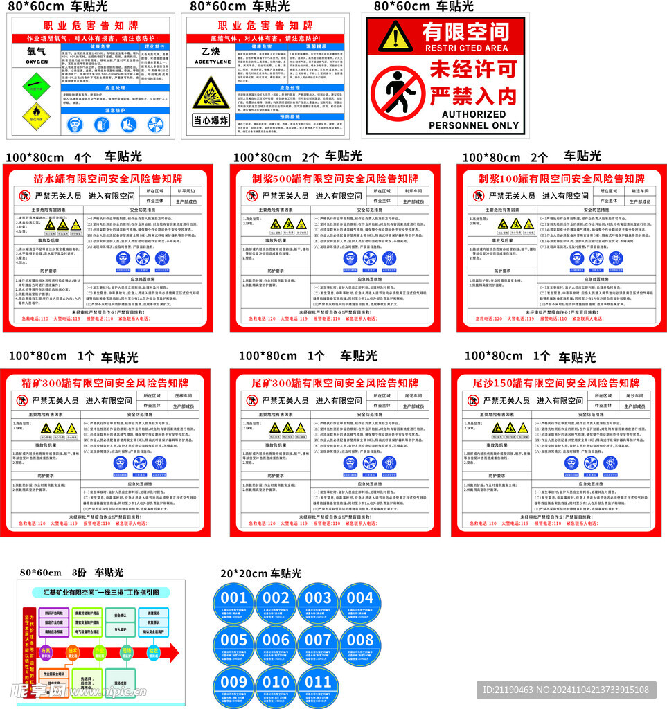 有限空间作业安全告知牌