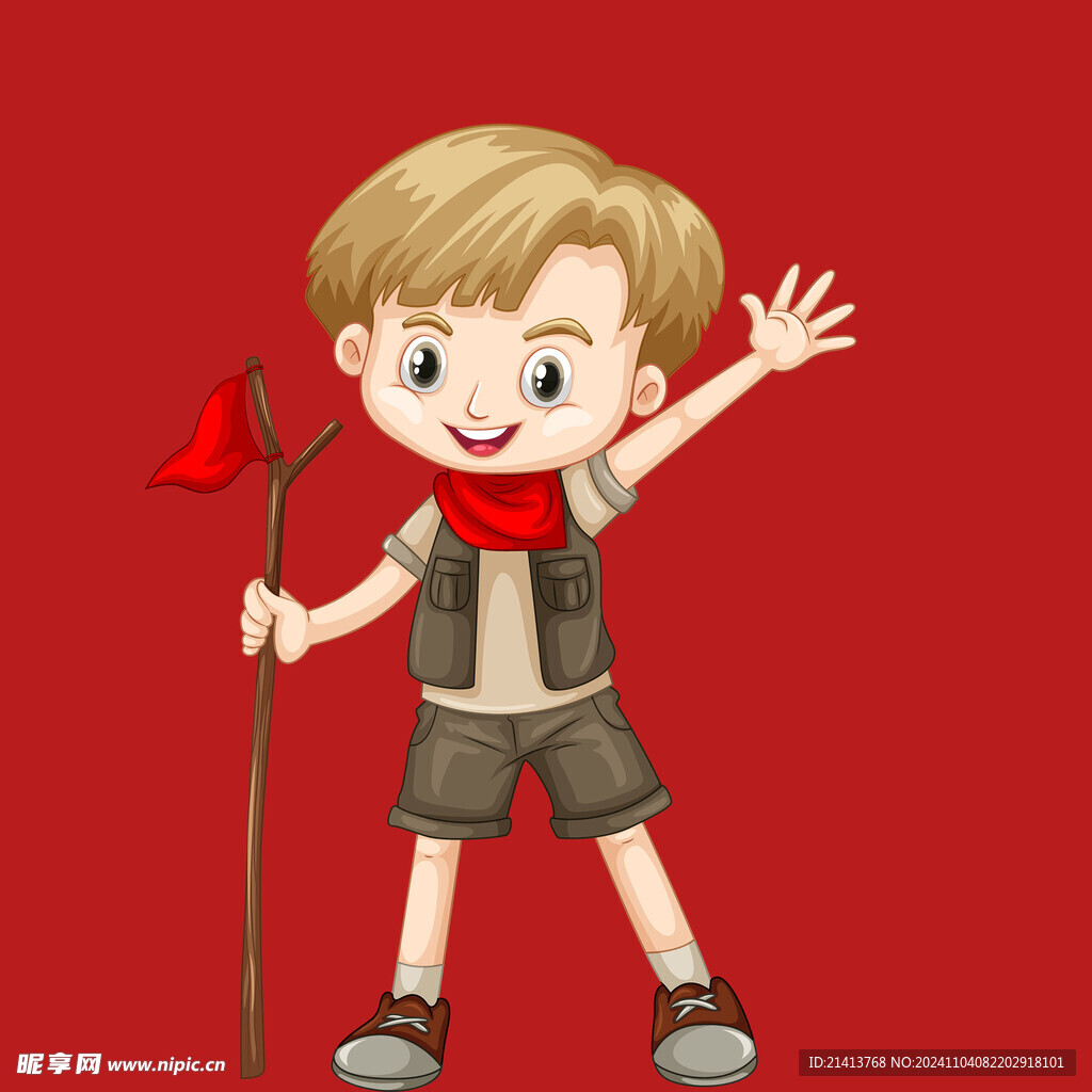 手绘儿童男孩