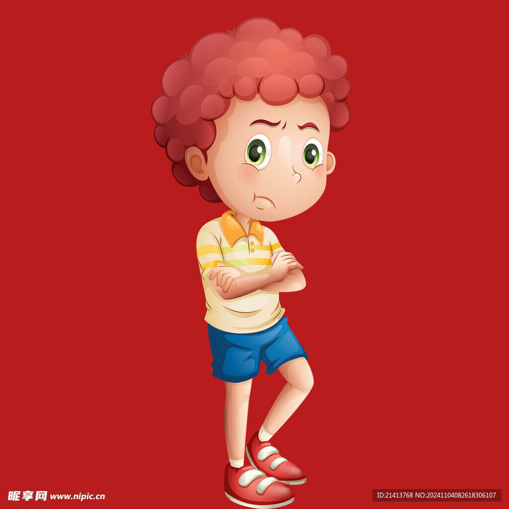 手绘儿童男孩
