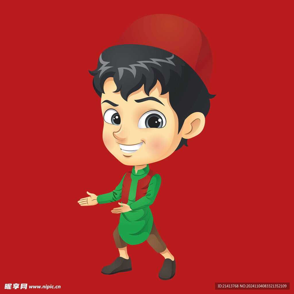 手绘儿童男孩