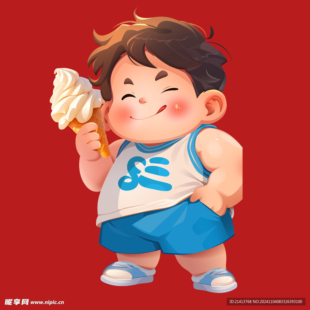 手绘儿童男孩