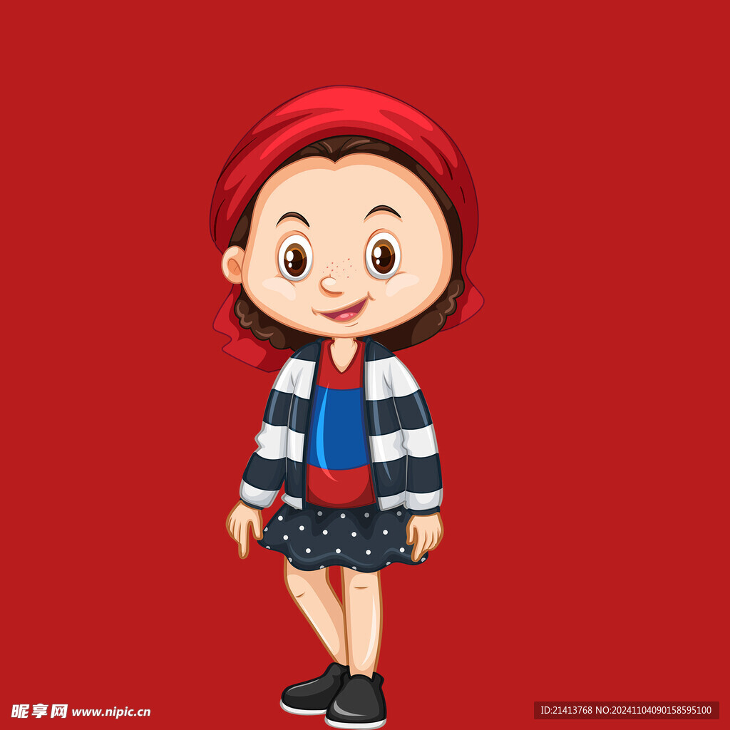 手绘儿童女孩