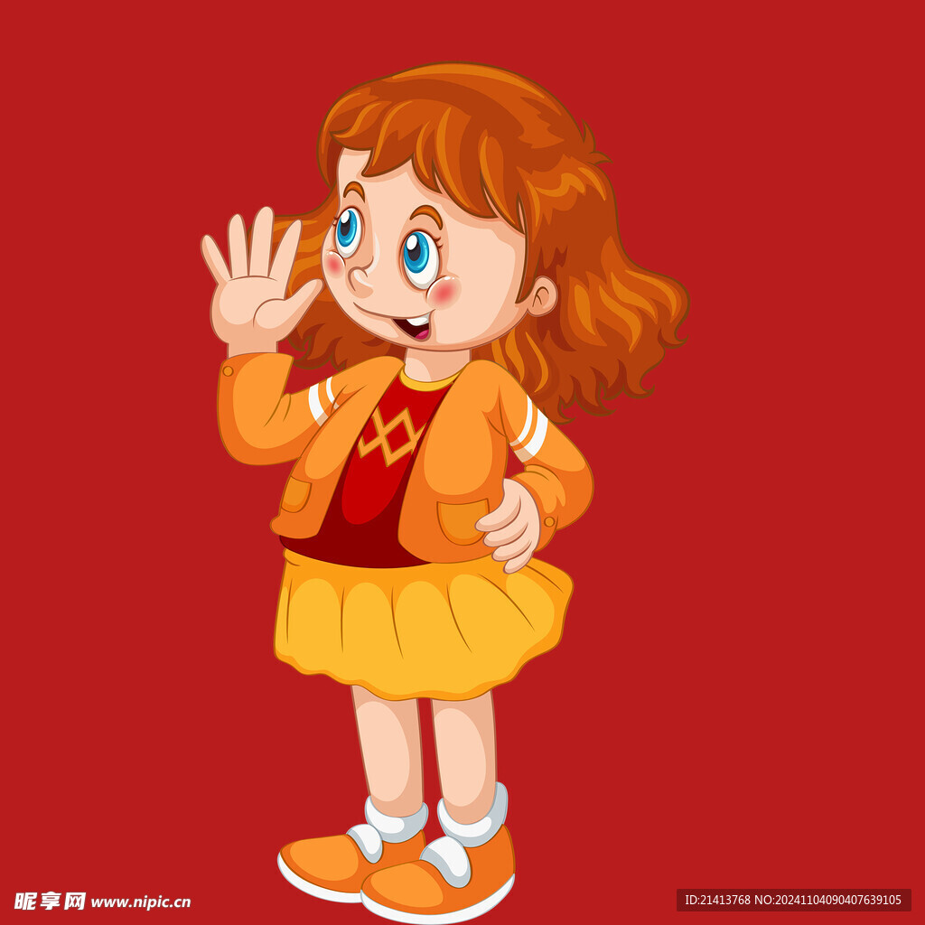 手绘儿童女孩