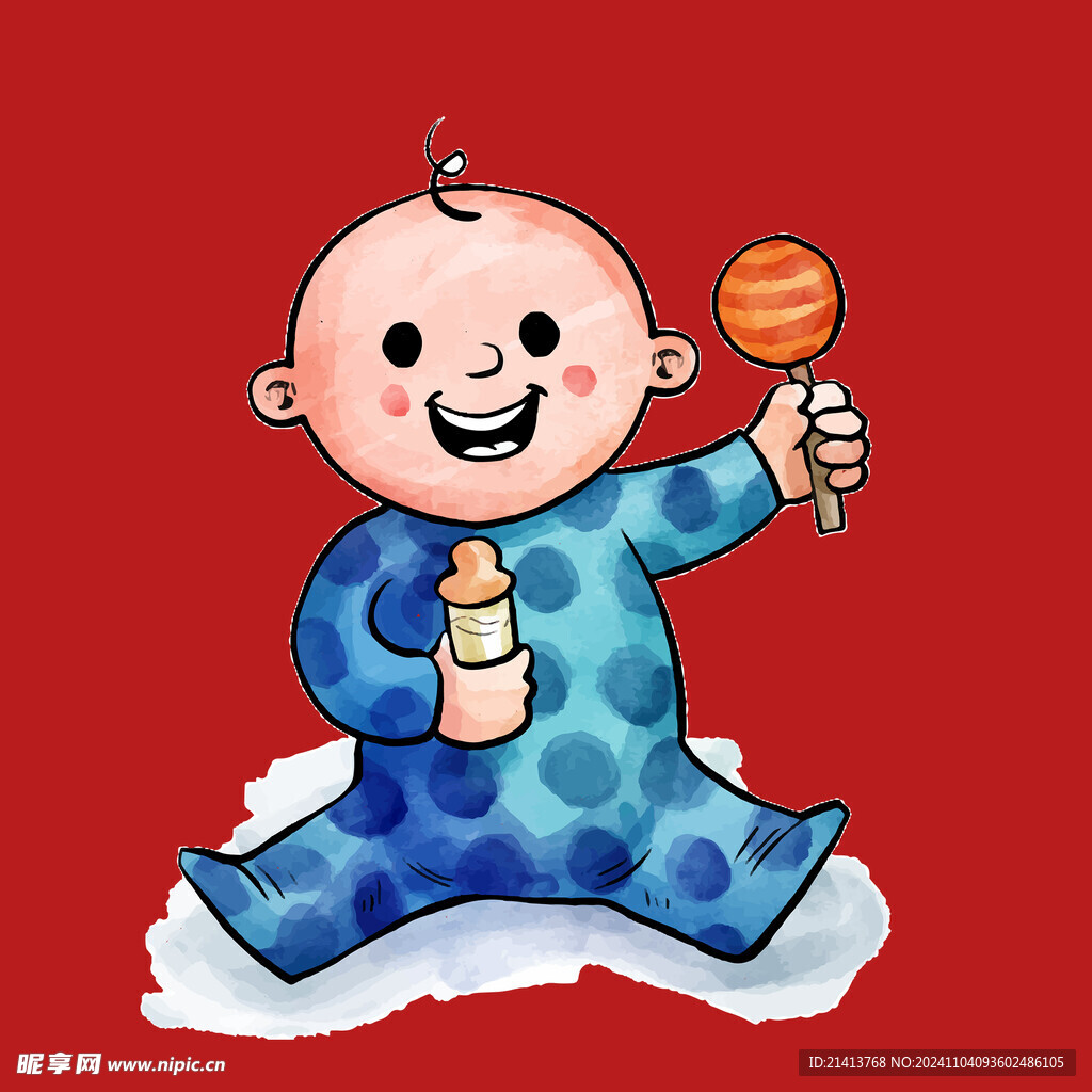 手绘卡通婴儿