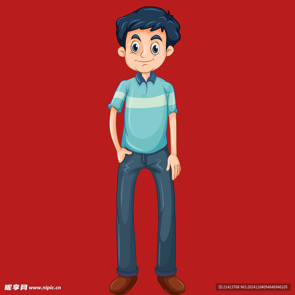 手绘男人男孩