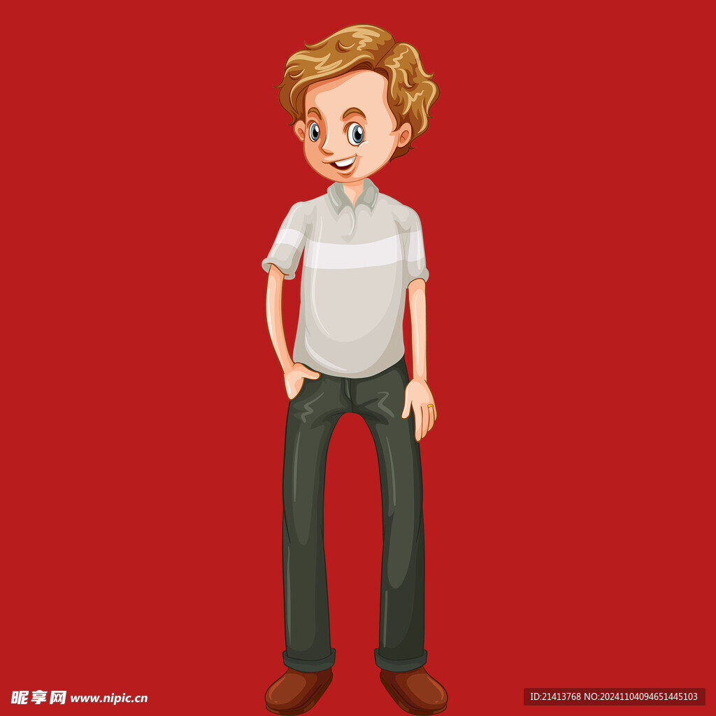 手绘男人男孩