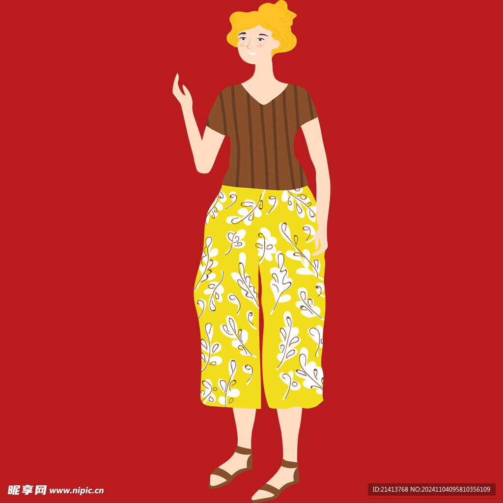 手绘卡通女孩