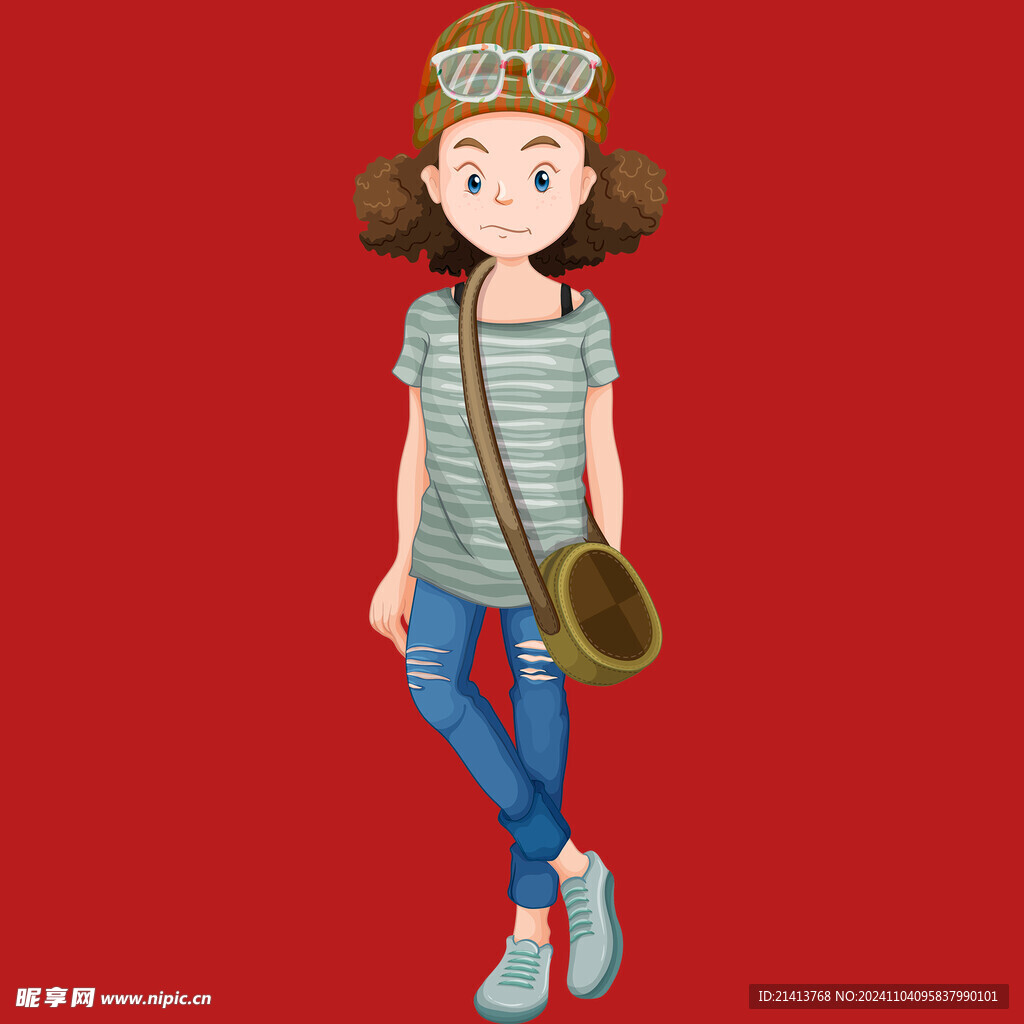 手绘卡通女孩