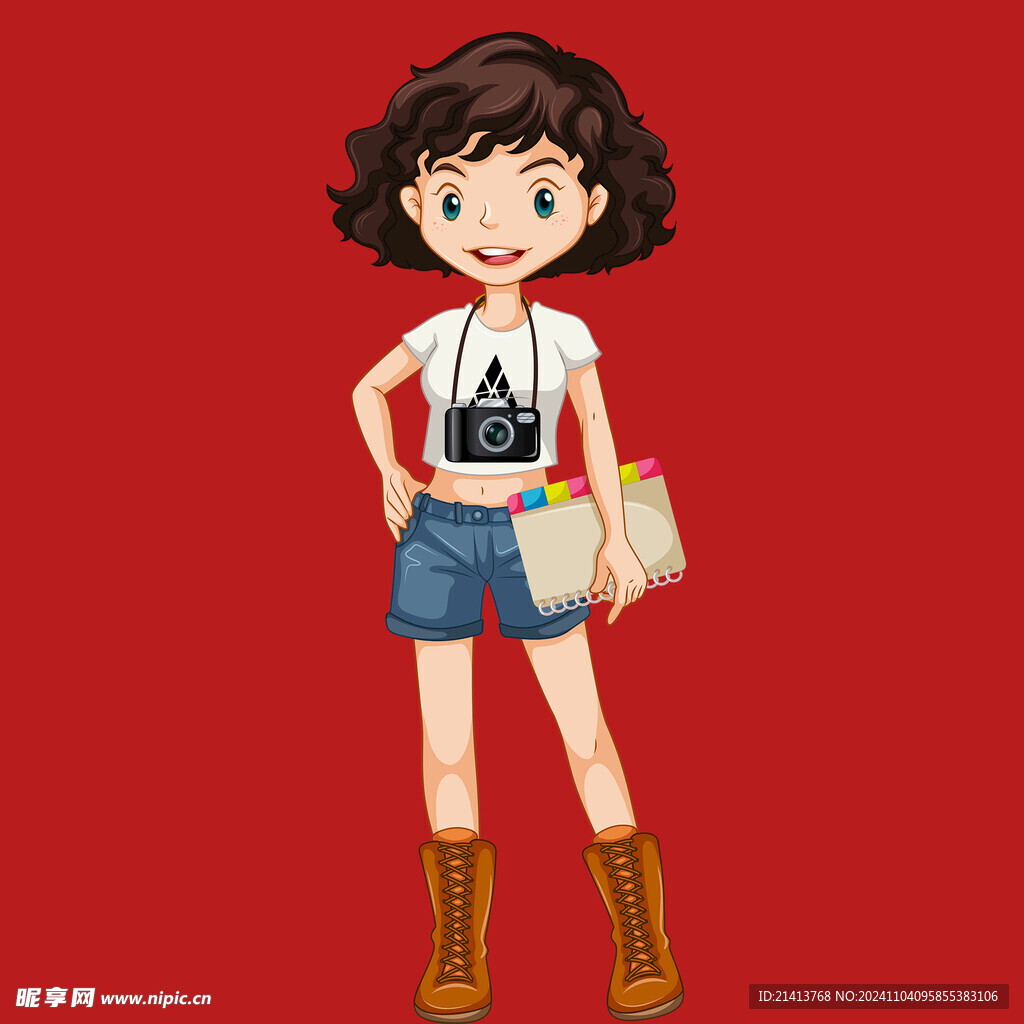 手绘卡通女孩