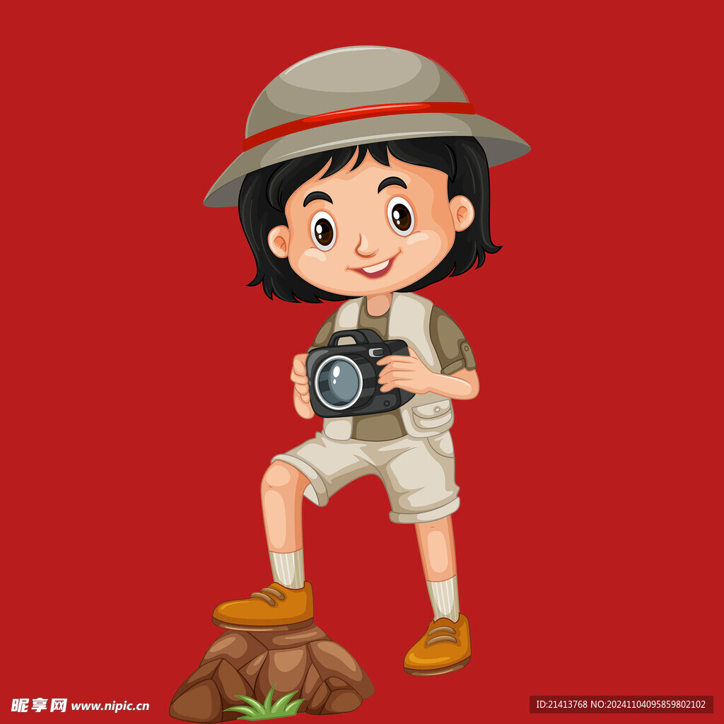 手绘卡通女孩