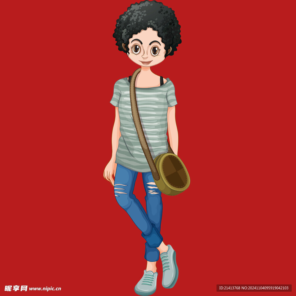 手绘卡通女孩