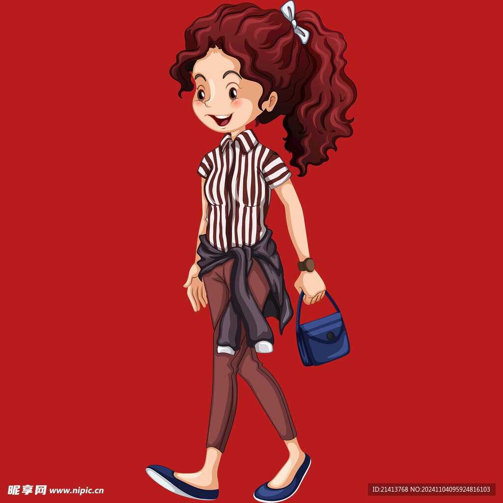 手绘卡通女孩