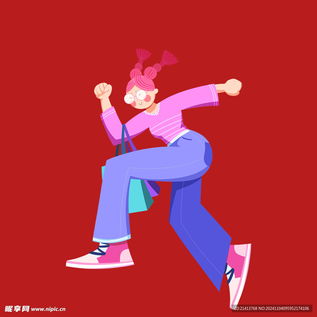 手绘卡通女孩