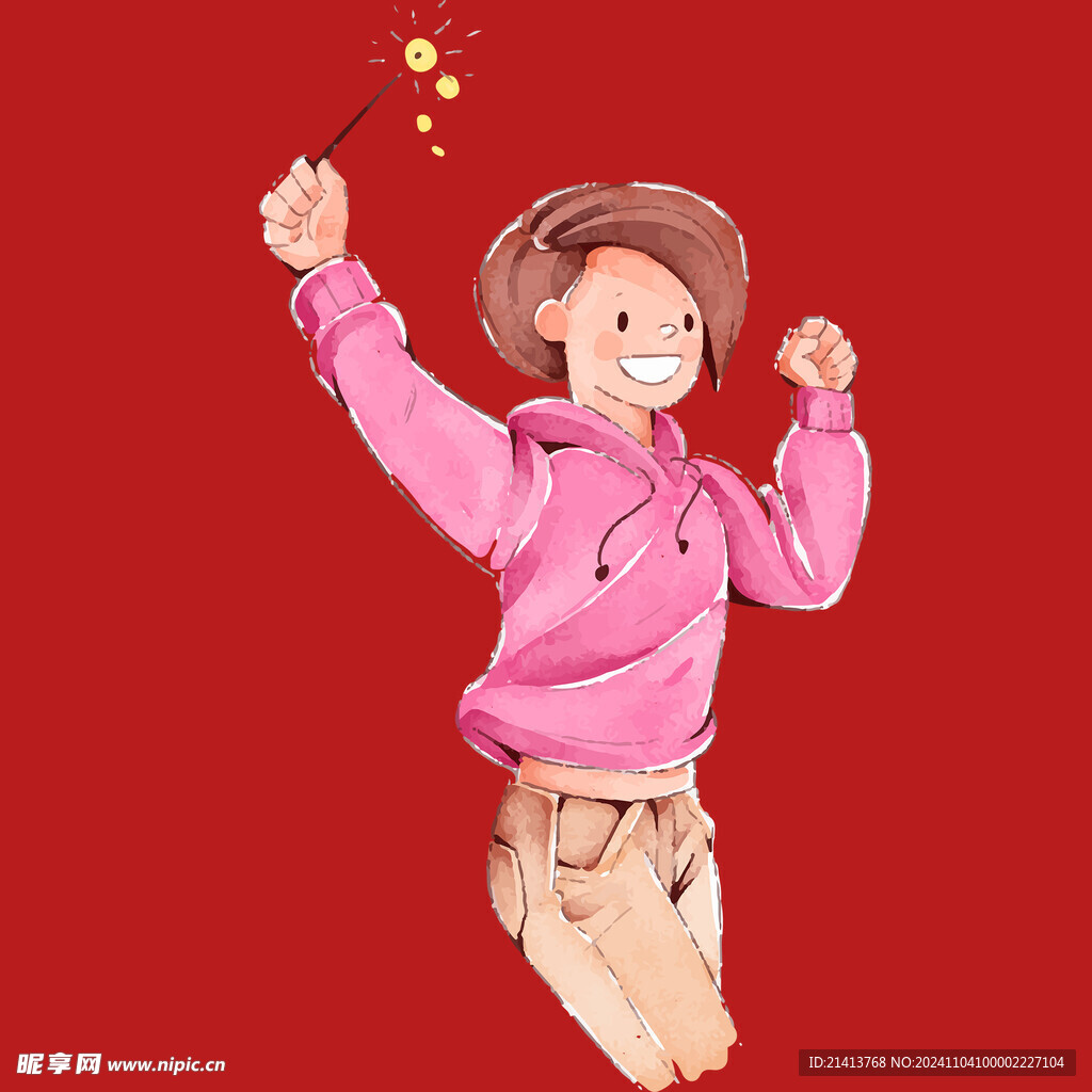 手绘卡通女孩