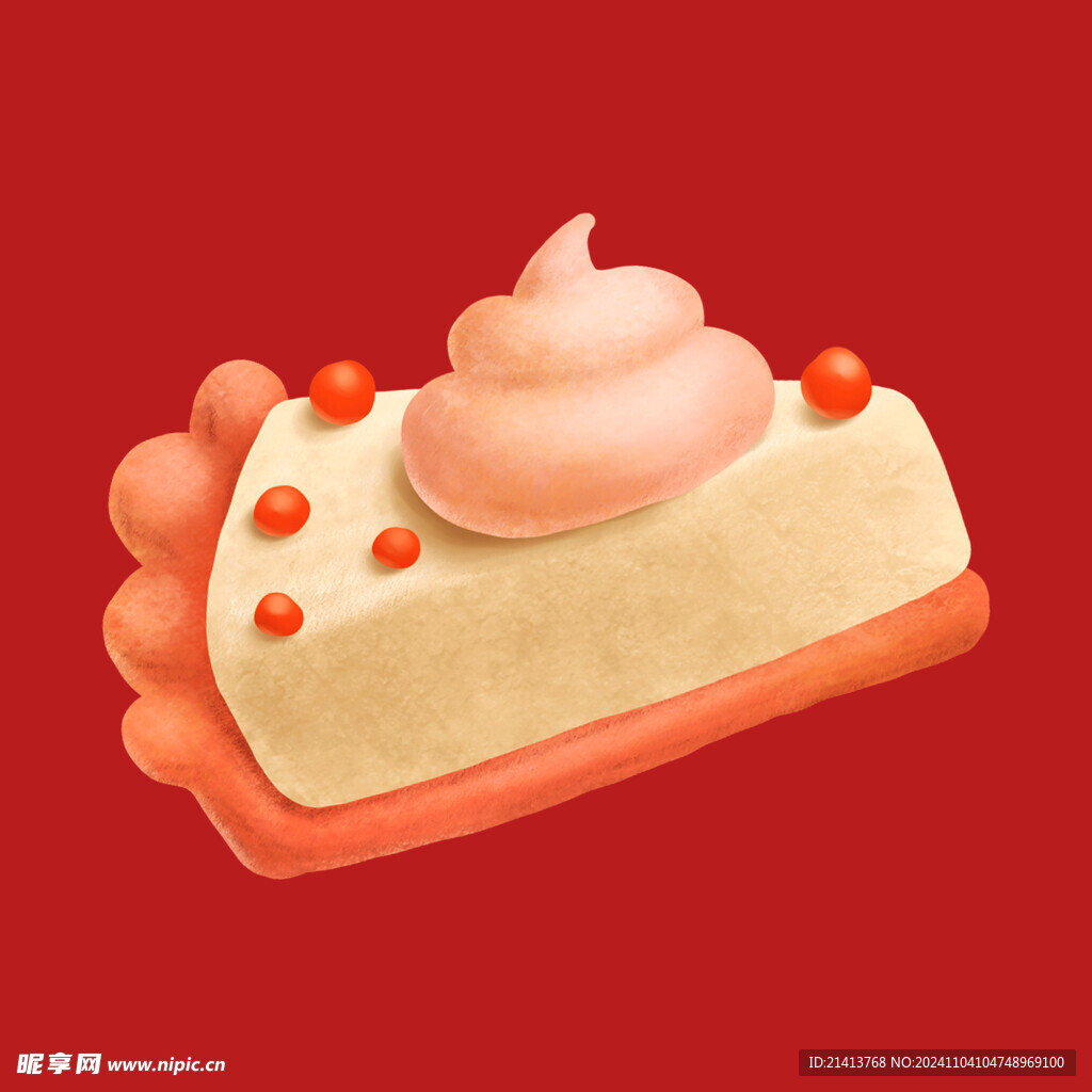 手绘蛋糕甜点