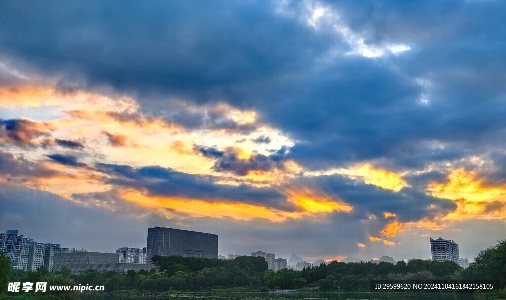 日落 晚霞 