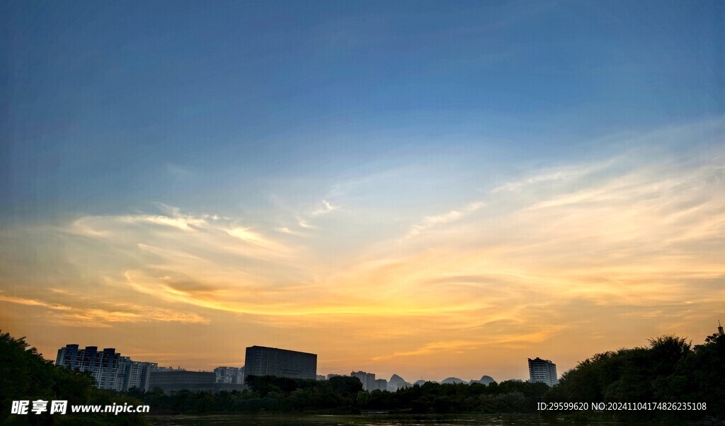 日落 晚霞 