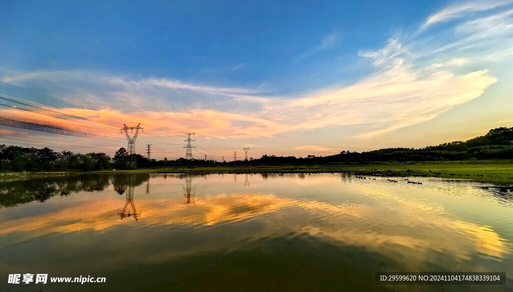 日落 晚霞  