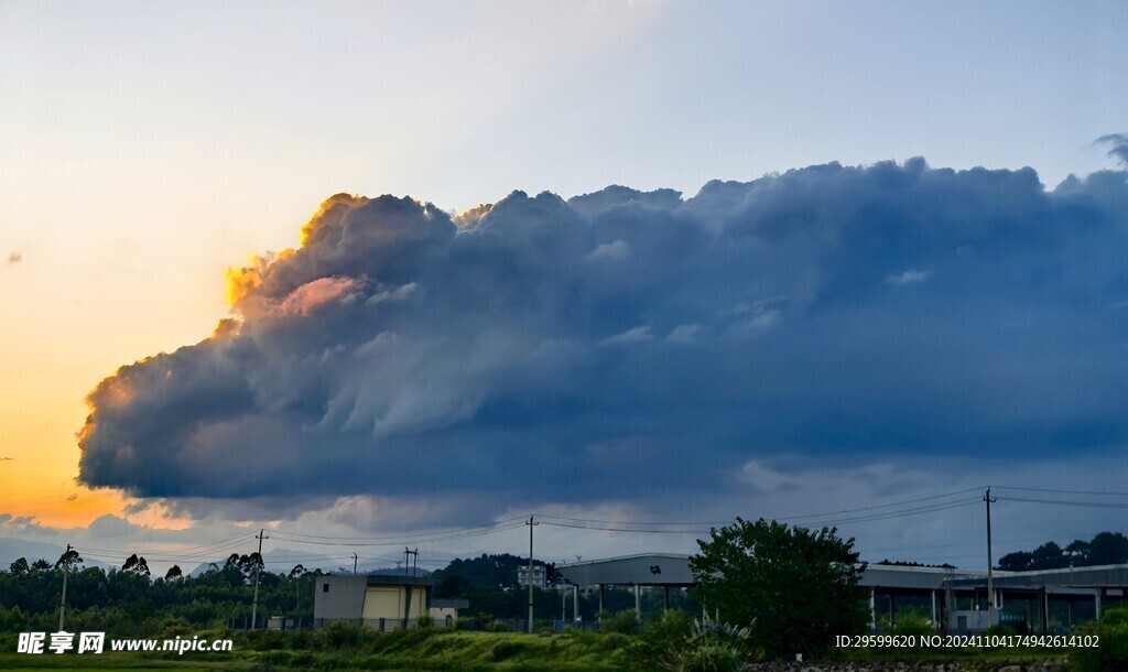 日落 晚霞 