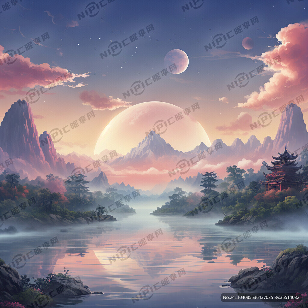 渐变梦幻背景图