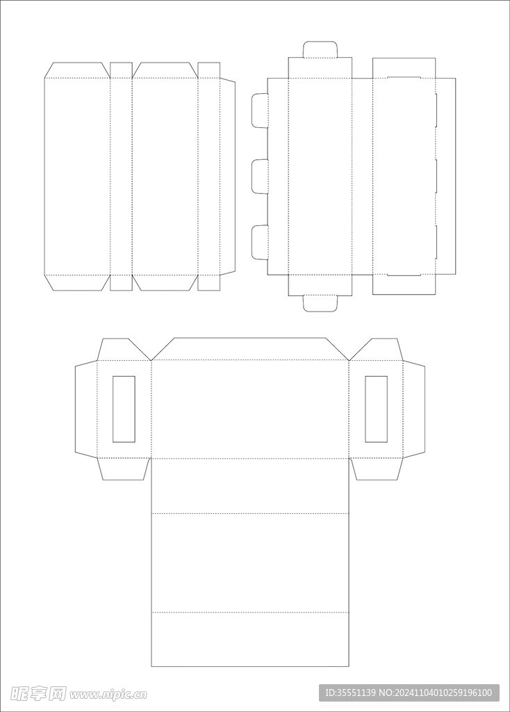 包装盒刀模展开图