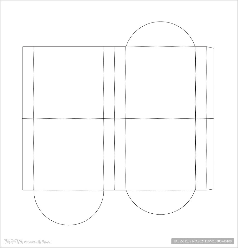 包装盒刀模展开图