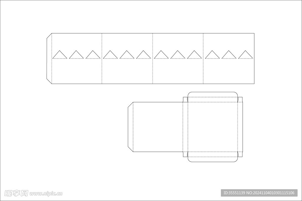 包装盒刀模展开图