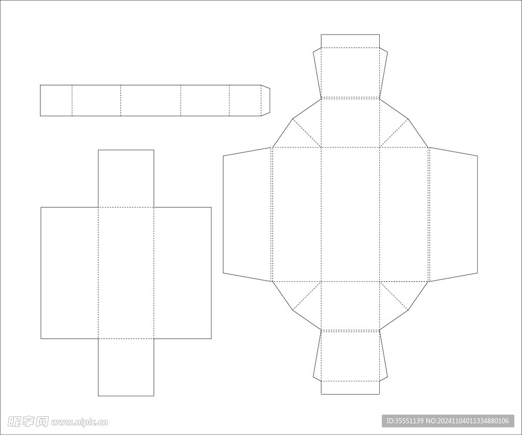 包装盒刀模展开图