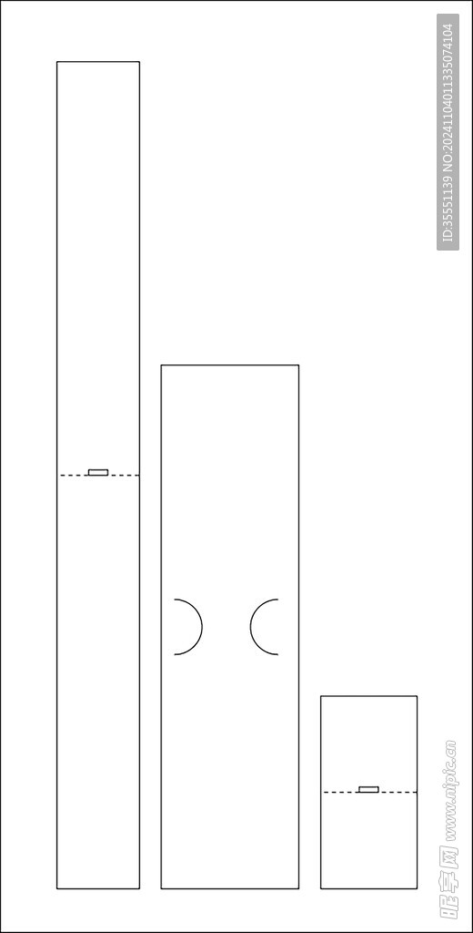 包装盒刀模展开图