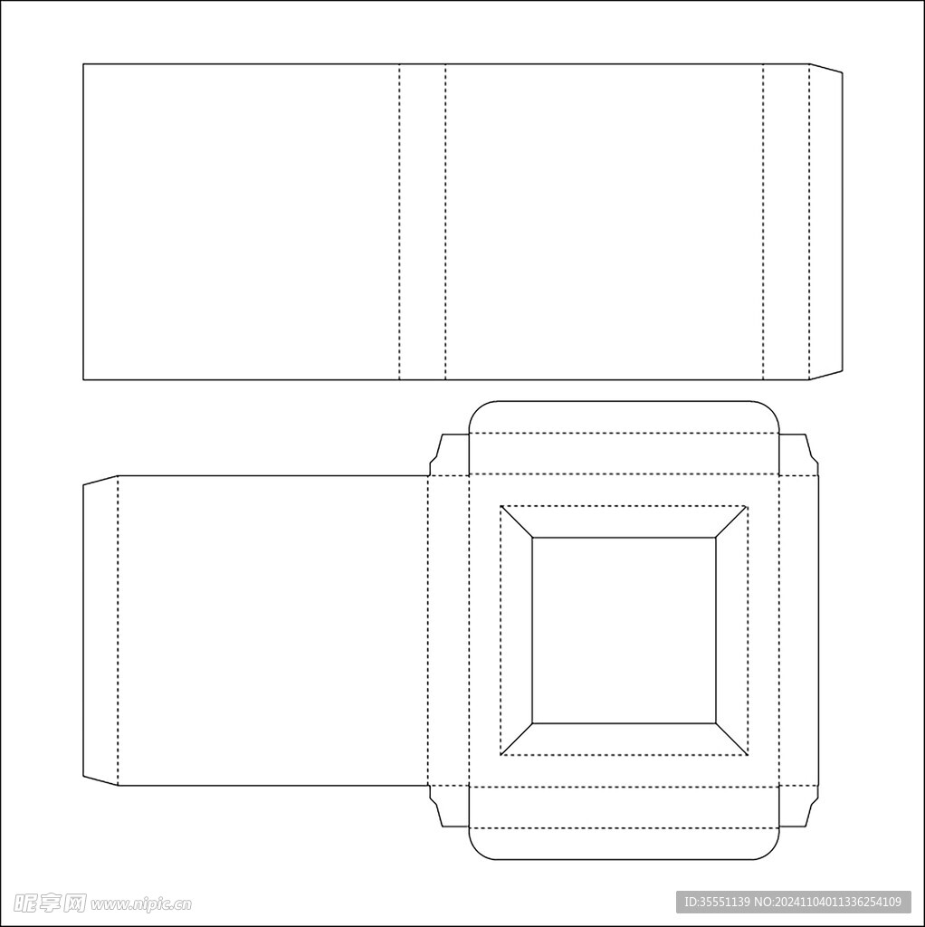 包装盒刀模展开图