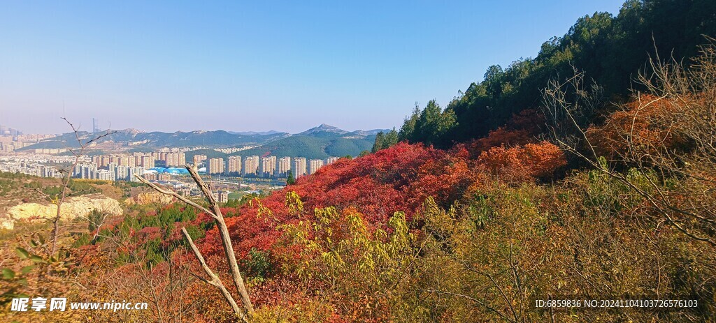 山东济南龙洞风景区风景照