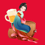 手绘古代仕女