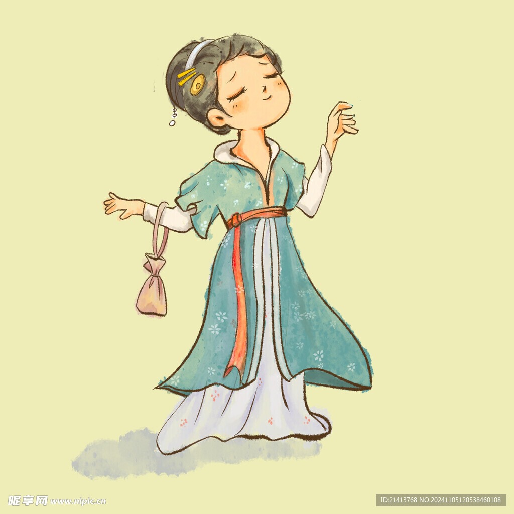 手绘古代仕女