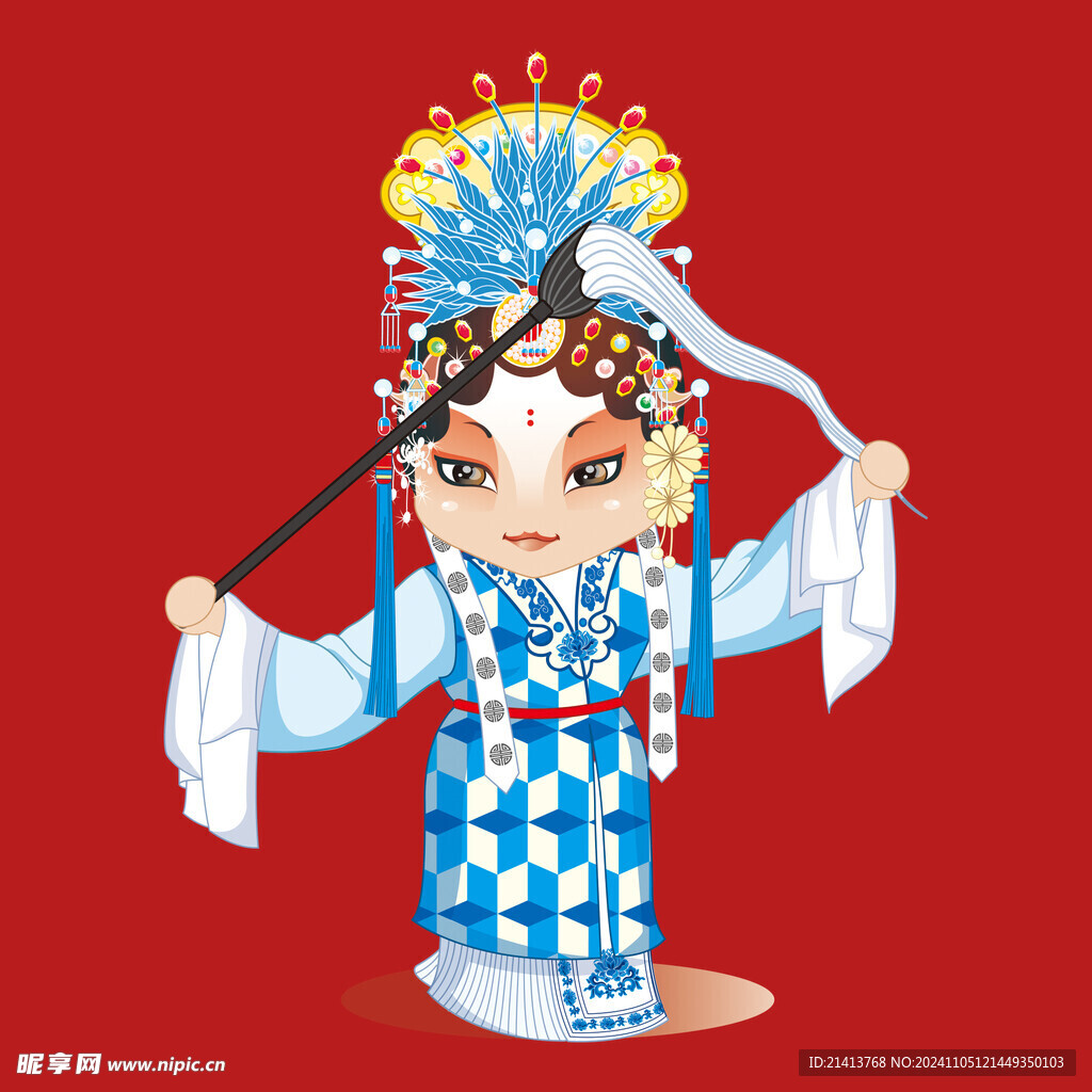 手绘京剧人物