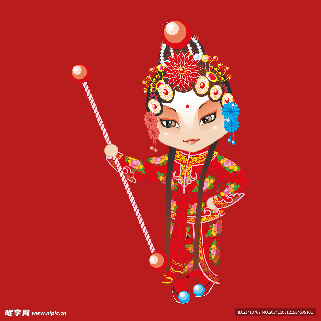 手绘京剧人物