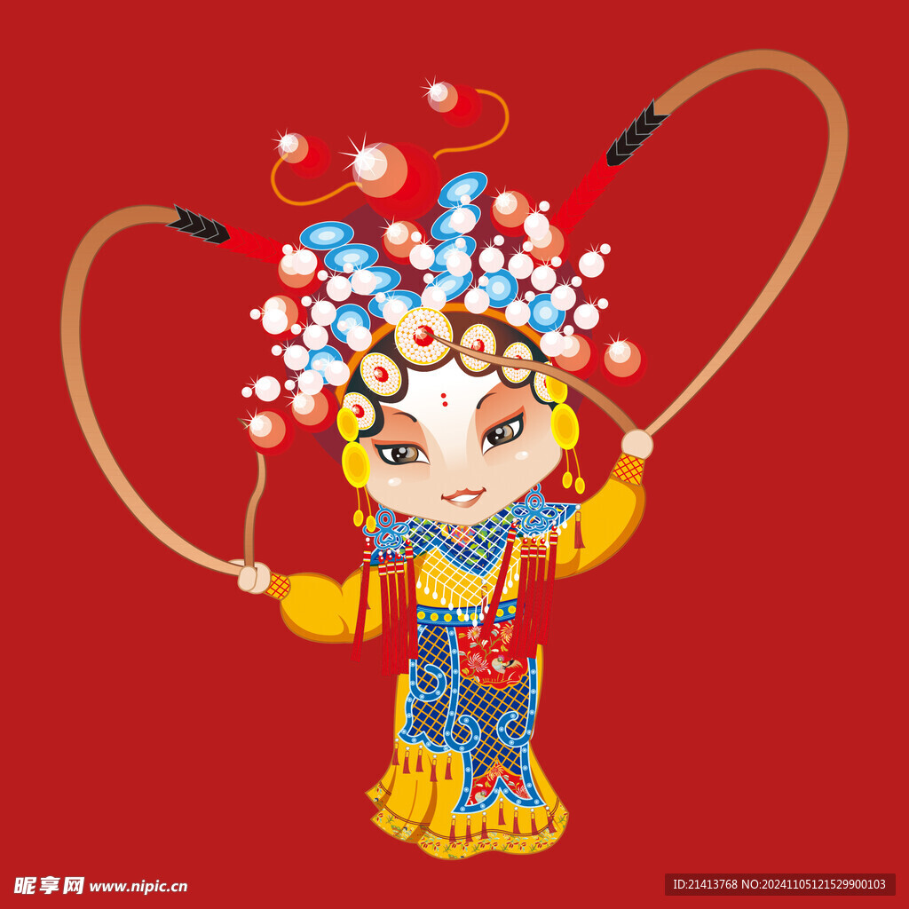 手绘京剧人物