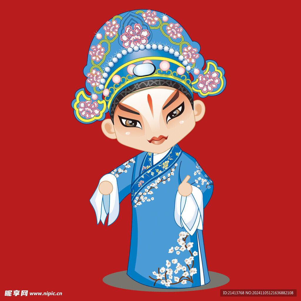手绘京剧人物