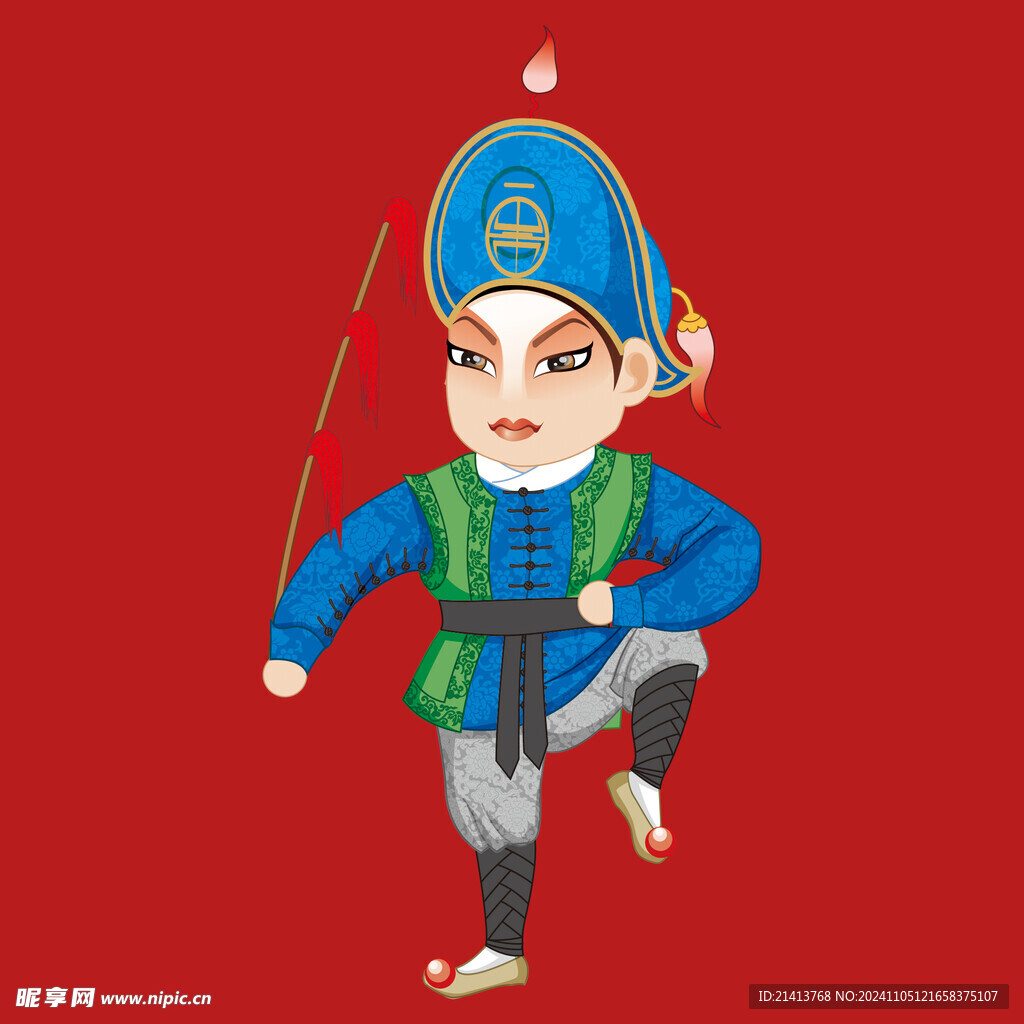 手绘京剧人物