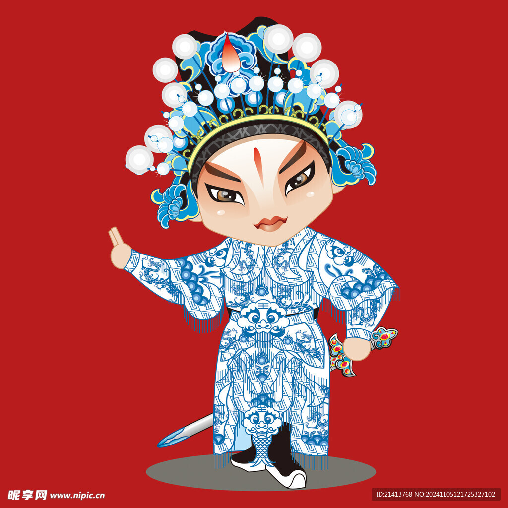 手绘京剧人物