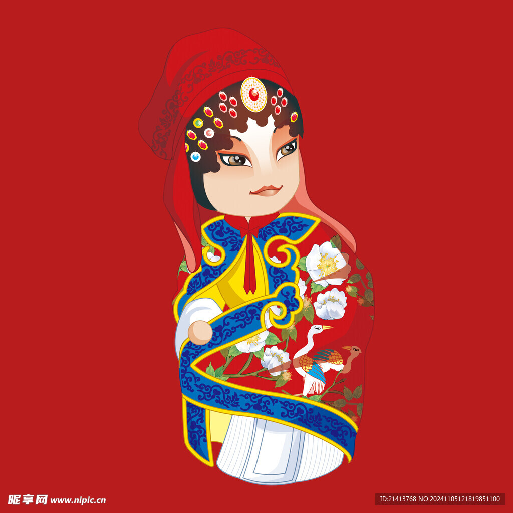 手绘京剧人物