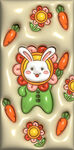 卡通萝卜兔子膨胀风 