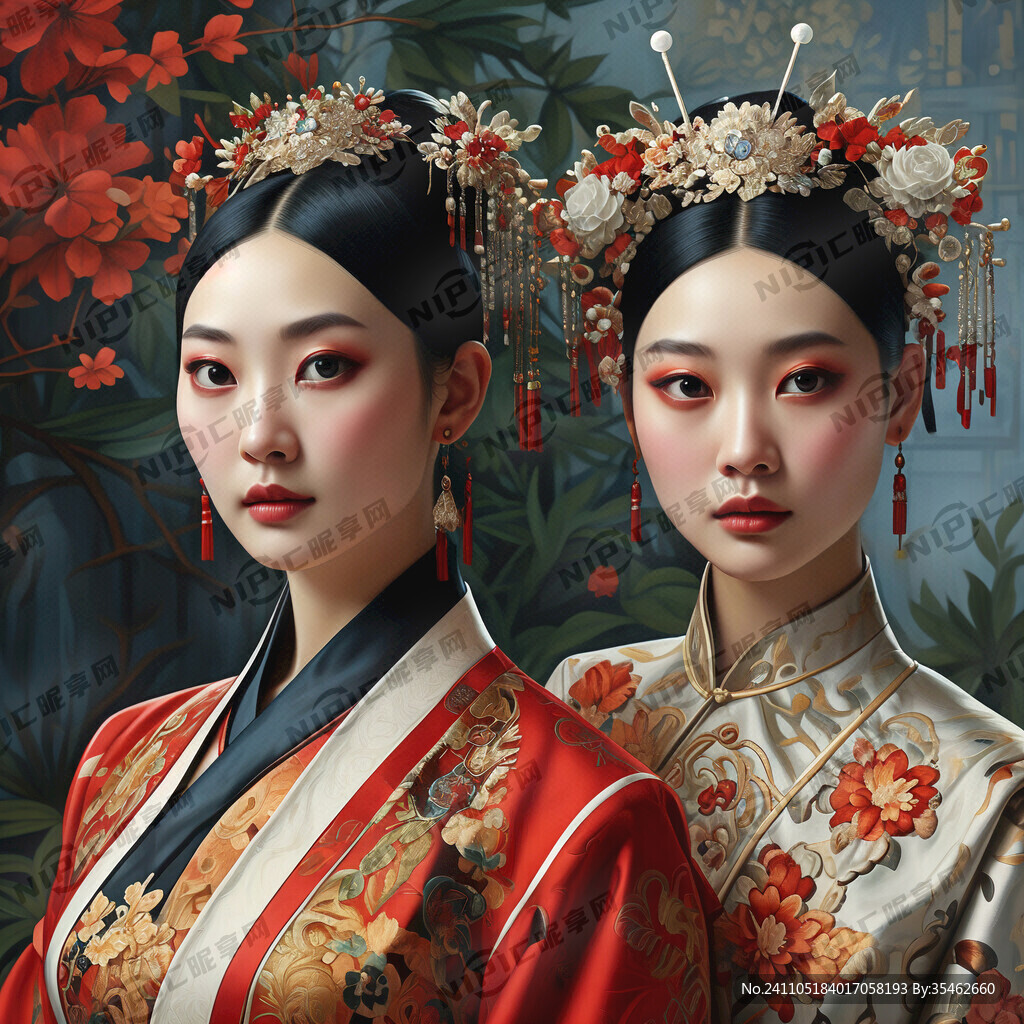 双人 男女 现代 精致五官