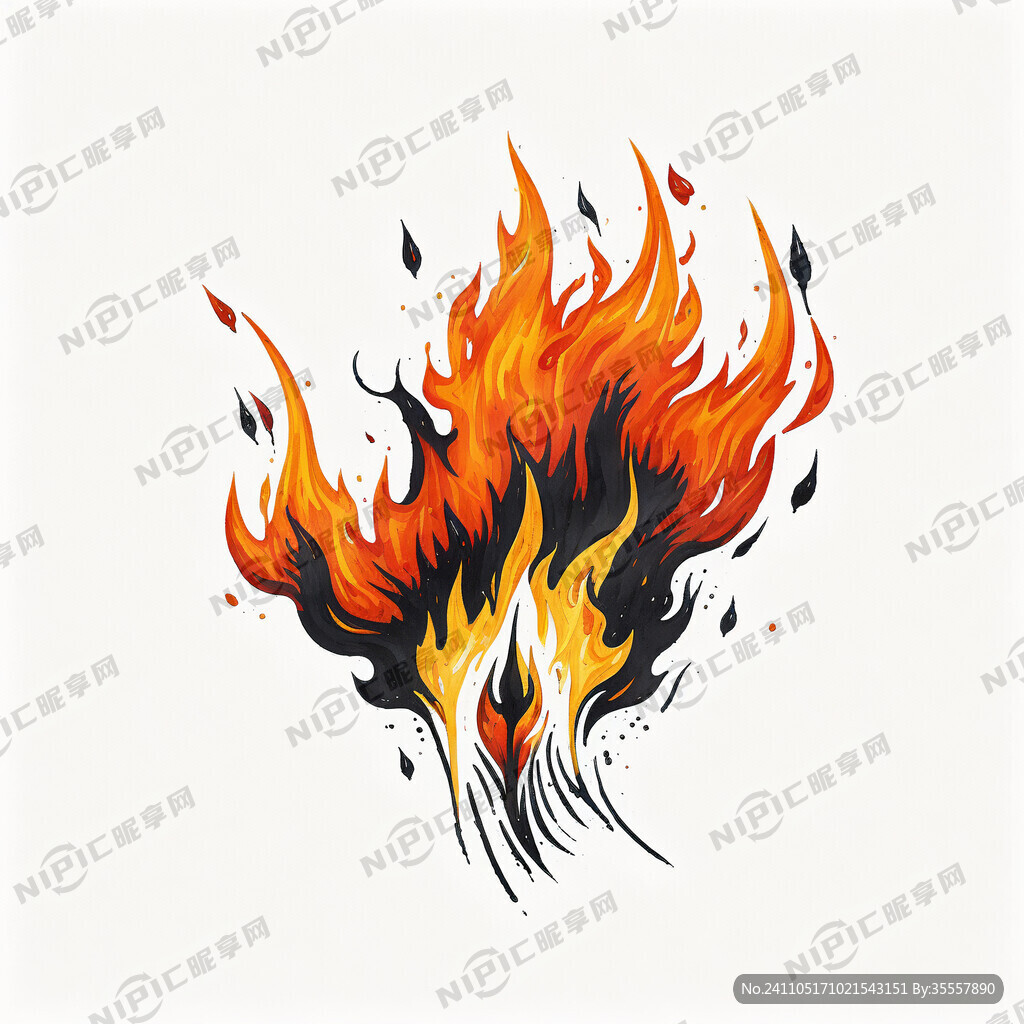 AI创作图手绘 火焰nipic.com-昵图网