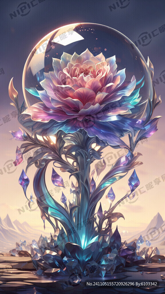 梦幻水晶花玻璃花