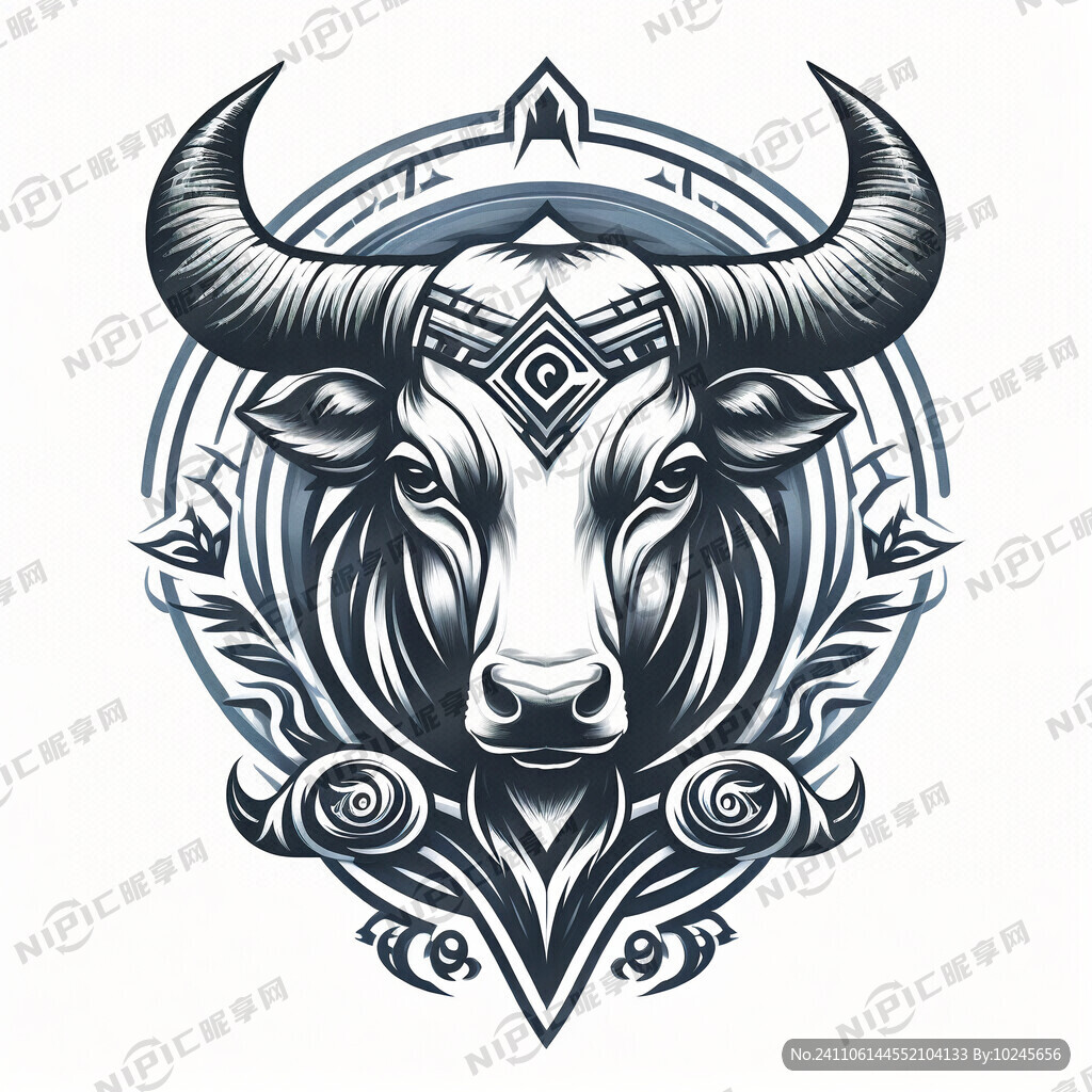 标志 牛头 侧身 不要背景